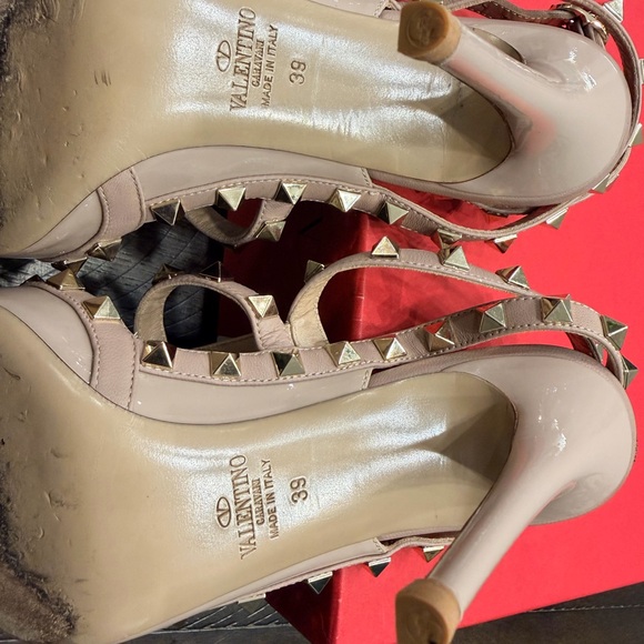 Valentino P45 Poudre Rockstud 100mm Slingback High-Heel Pumps - Picture 9 of 12